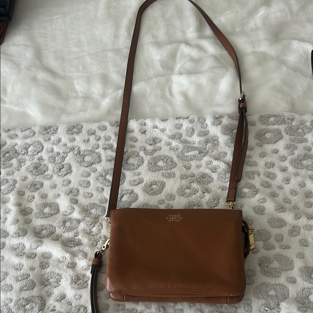 Vince Camuto cognac crossbody